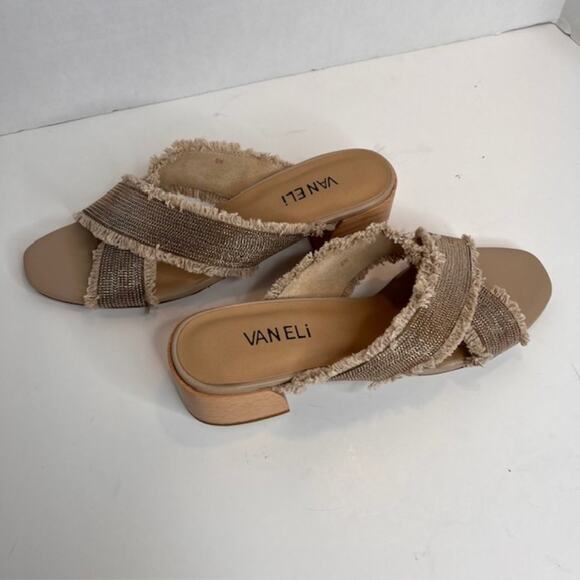 Vaneli Women's Hedda Natural Canvas Sandals Size-8 N - Picture 7 of 11